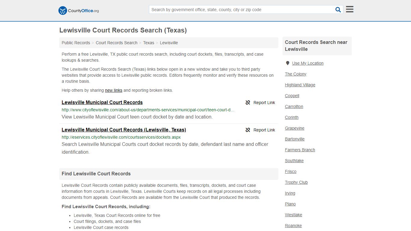 Court Records Search - Lewisville, TX (Adoptions, Criminal, Child ...