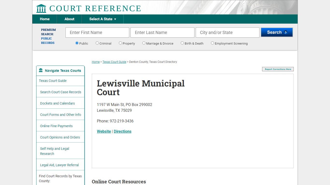 Lewisville Municipal Court - Court Records Directory
